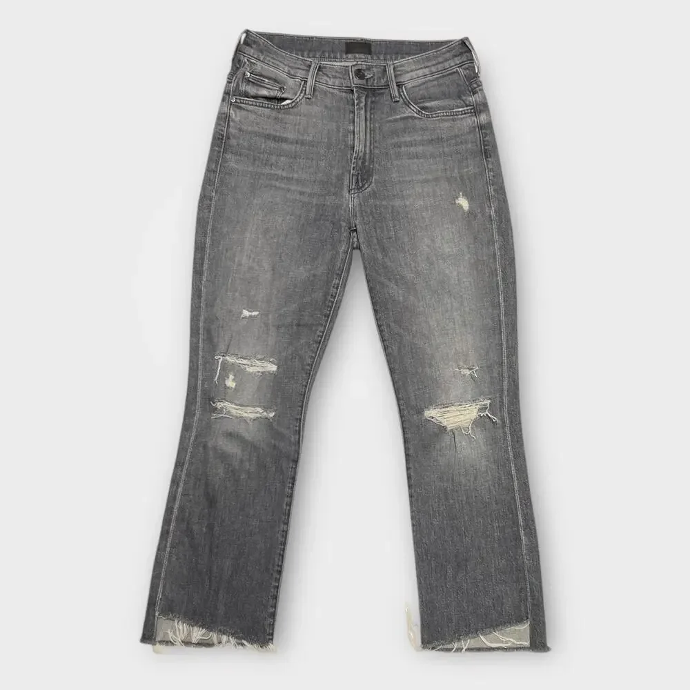 MOTHER The Insider Crop Step Fray in Ace of Spades Size 27 - Picture 2 of 10